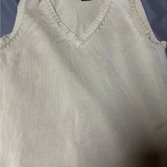 Ralph Lauren Women's V-Neck Silk Cream Sweater - Picture 4 of 4